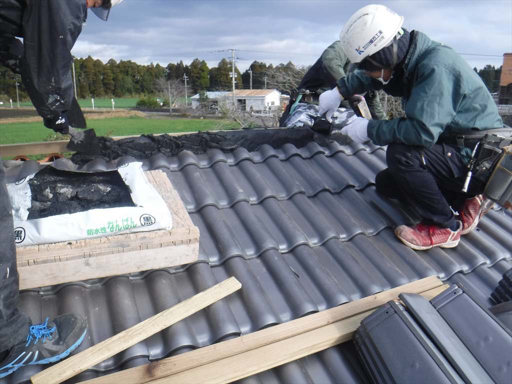 屋根葺き替え工事：鹿屋市下高隈町 Ｔ様邸