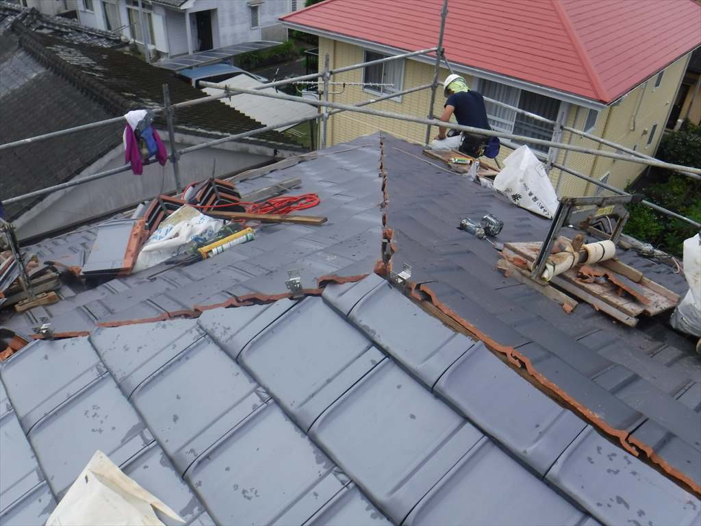 屋根葺き替え工事：鹿屋市西原 Ｈ様邸