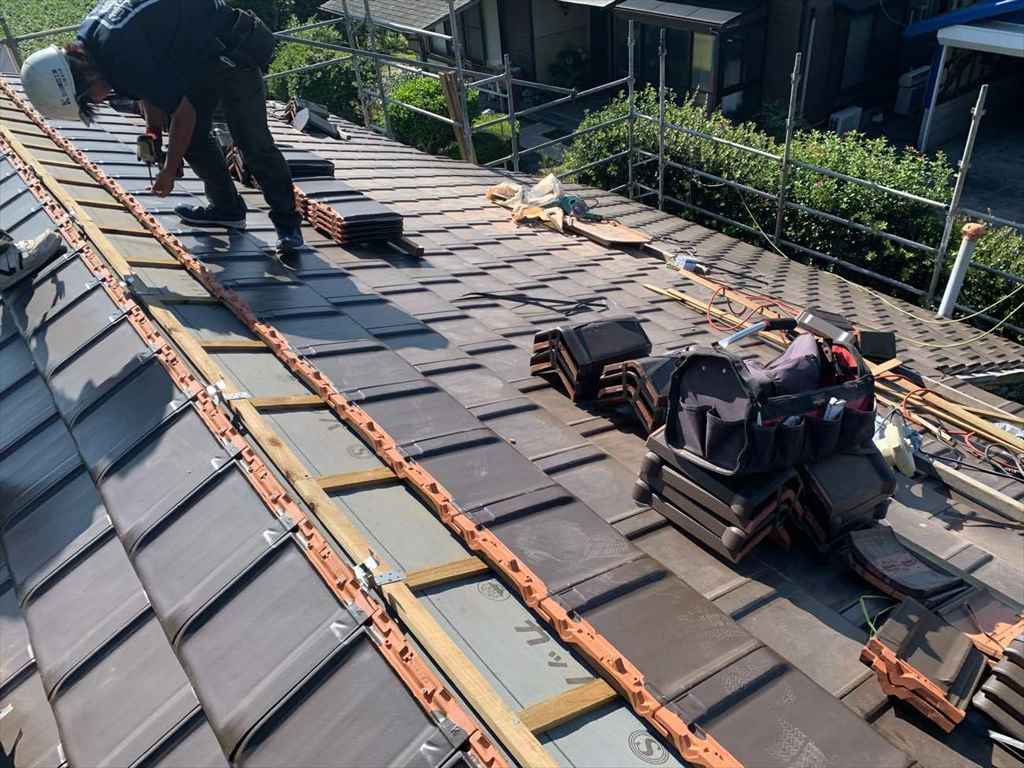 屋根葺き替え工事：鹿屋市串良町 Ｋ様邸
