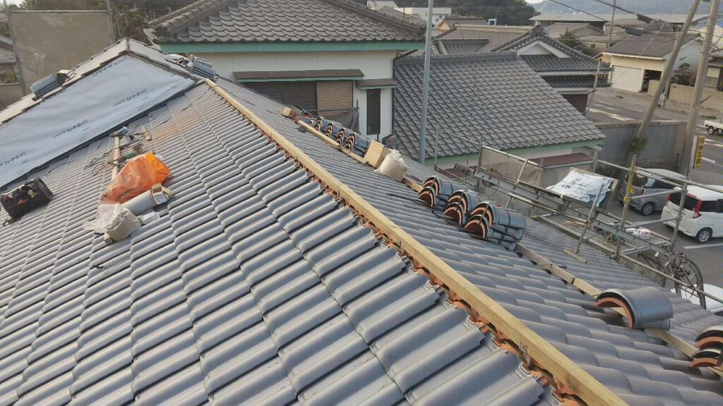 屋根葺き替え工事：垂水市海潟 Ｋ様邸