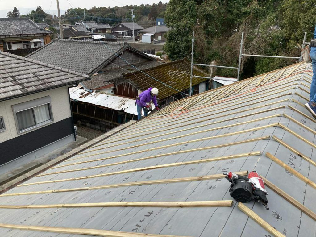 屋根葺き替え工事：鹿屋市笠之原町 N様邸