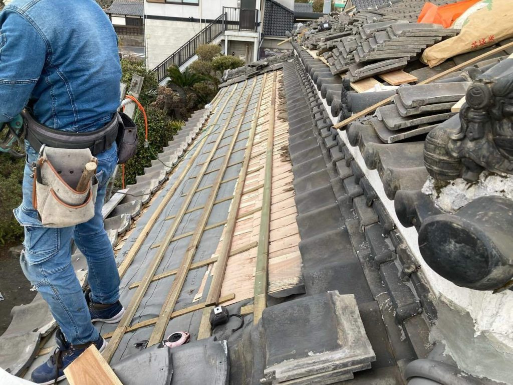 屋根補修工事：垂水市田神 Ｓ様邸