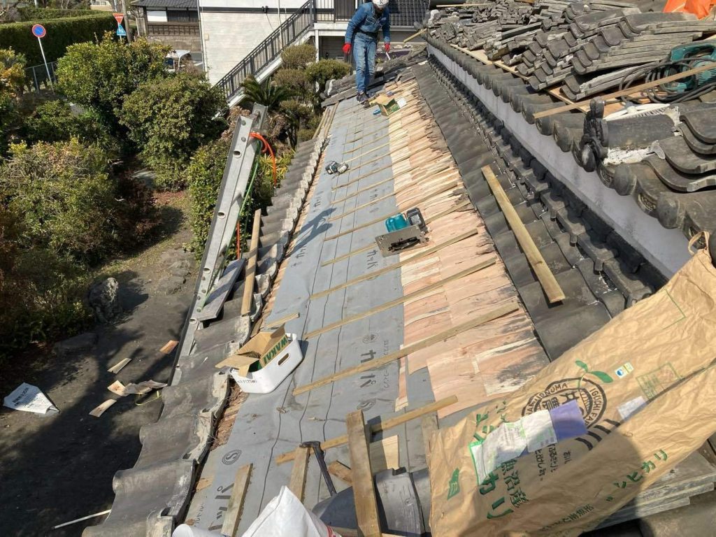 屋根補修工事：垂水市田神 Ｓ様邸