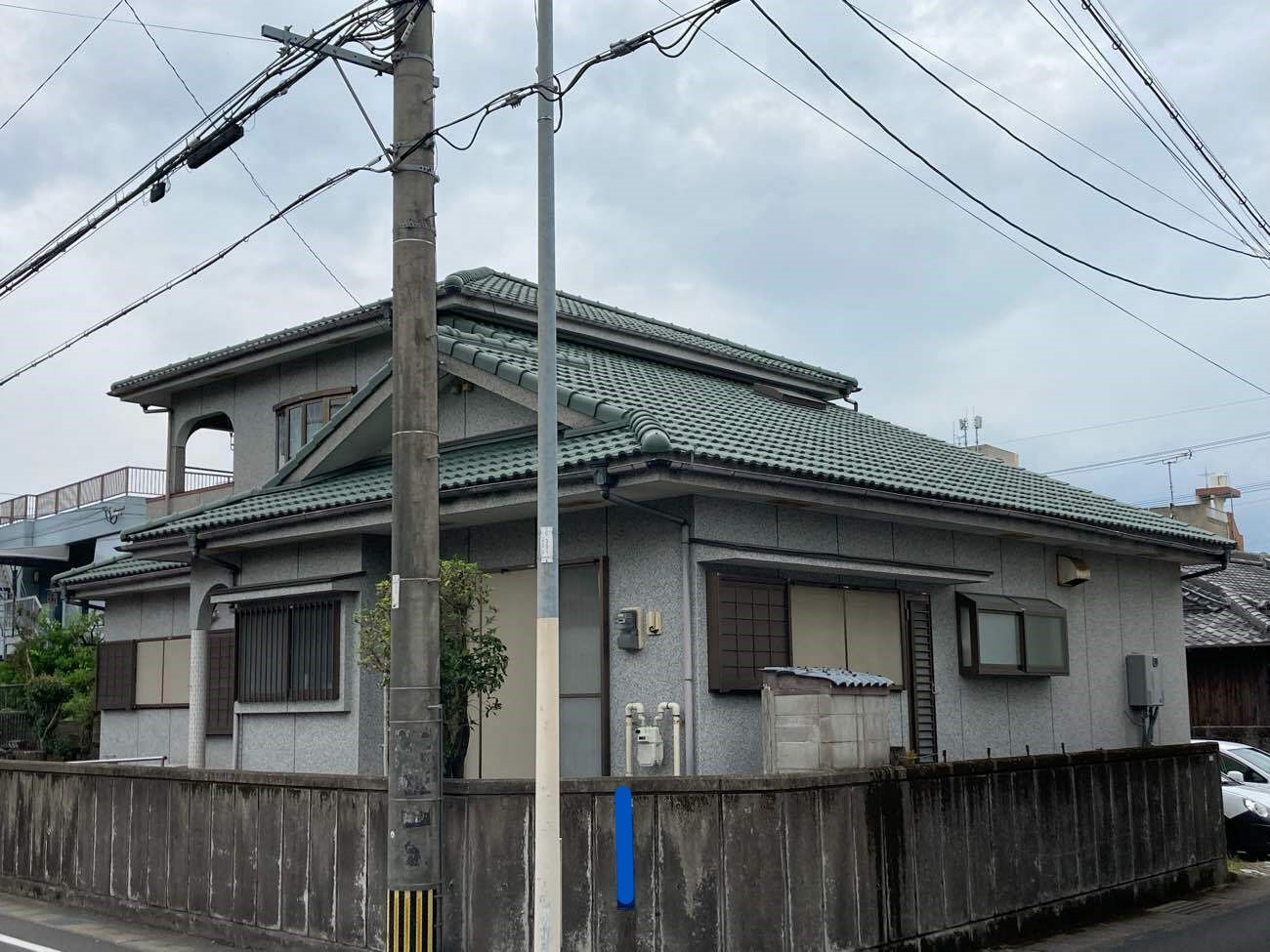 屋根葺き替え＆雨樋交換工事：鹿児島市草牟田S様邸／施工前