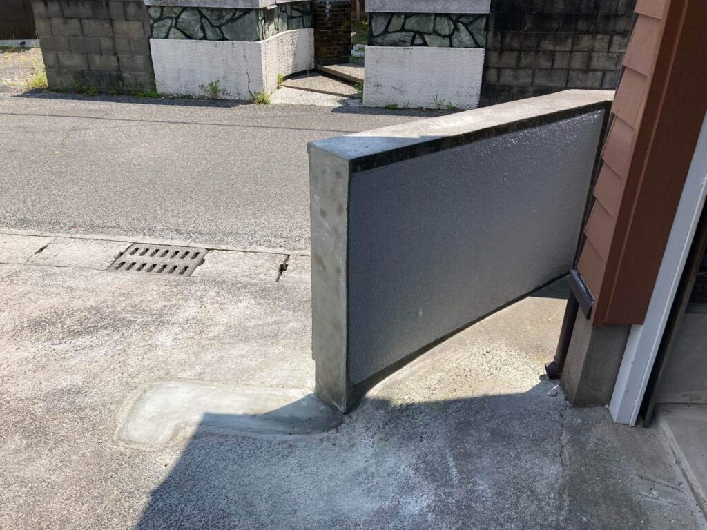 モルタルで丁寧に補修を施しました。凹凸がないよう、見た目も美しく施工しました。