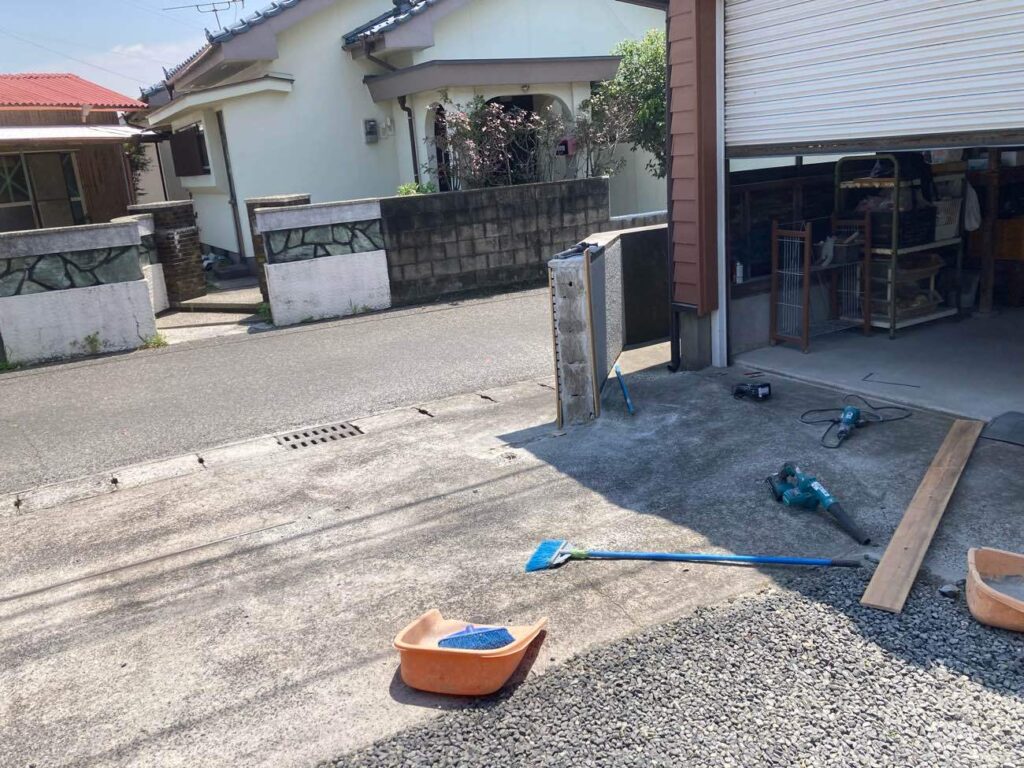 門塀の一部を解体しました。